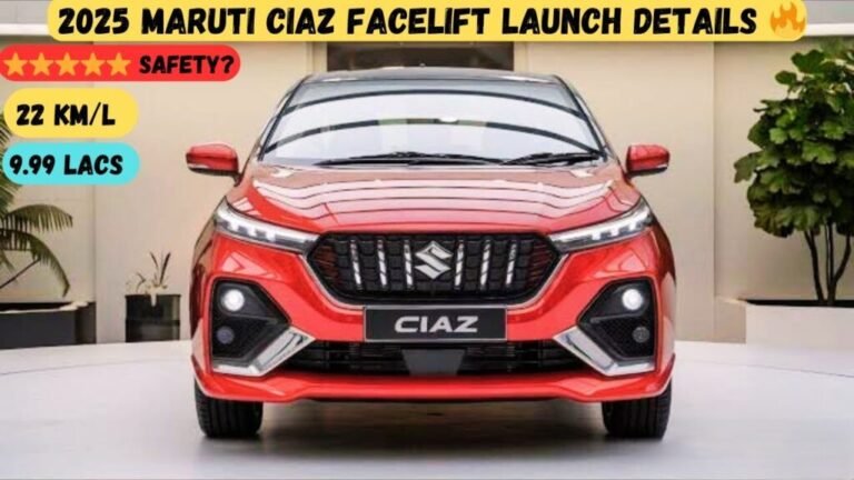 नई Maruti Ciaz 2025: किफायती कीमत पर 22KM/L माइलेज और शानदार फीचर्स