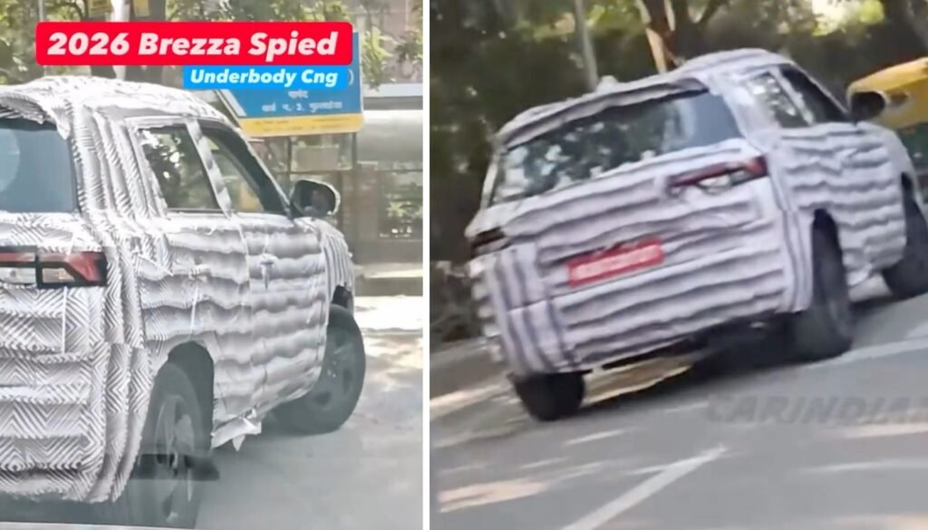 2026 Maruti Suzuki Brezza Facelift Spied: CNG Aur New Features Ka Shandar Update