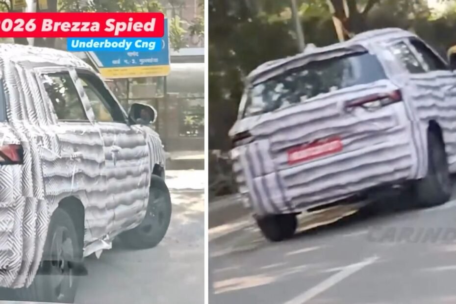 2026 Maruti Suzuki Brezza Facelift Spied: CNG Aur New Features Ka Shandar Update