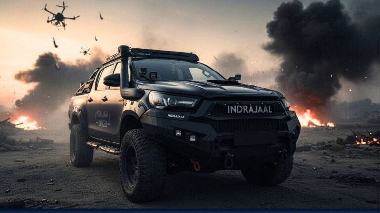 Toyota Hilux पर आधारित Indrajaal Ranger: भारत की पहली AI-आधारित Anti-Drone Vehicle — 9