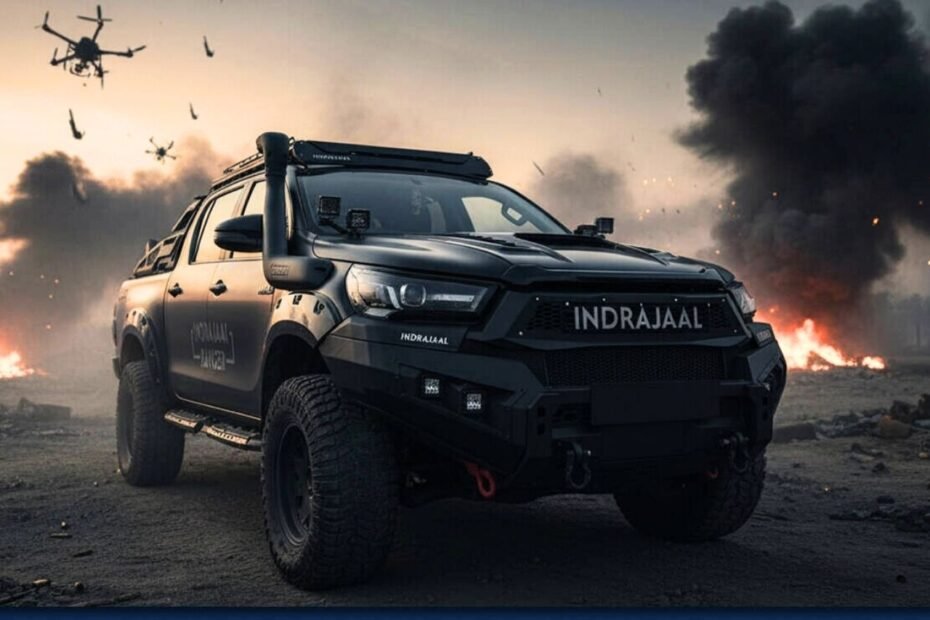Toyota Hilux पर आधारित Indrajaal Ranger: भारत की पहली AI-आधारित Anti-Drone Vehicle — 9